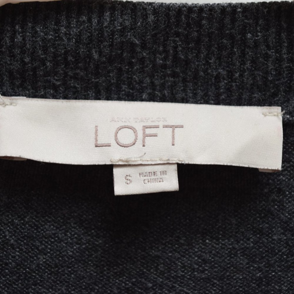 Loft Charcoal Cardigan with Pockets in Women's S - Picture 5 of 9